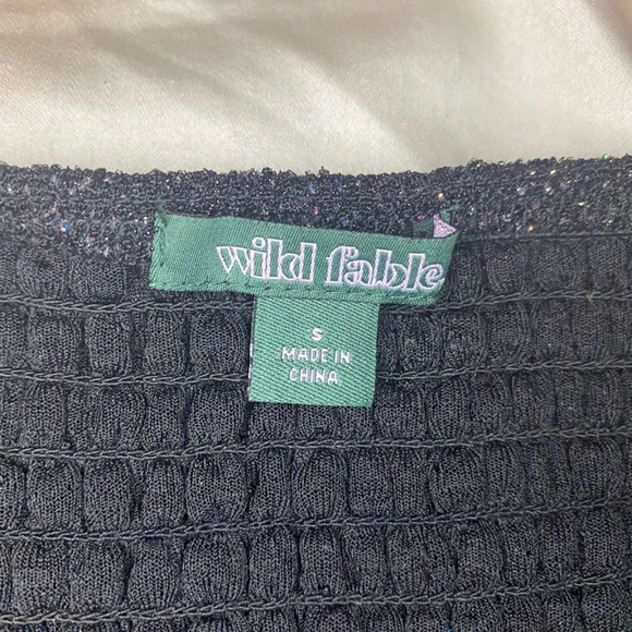 Wild fable glittery, black crop tank top size small - Picture 6 of 6